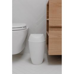 Umbra TWIRLA CAN 9L MTL WHT 9 L White Polypropylene Trash Can