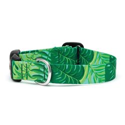 Up Country Green Palms Nylon Dog Collar Medium