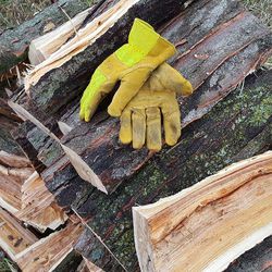 Midwest Quality Gloves M Leather/Spandex Brown/Green Gloves