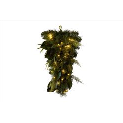 Celebrations 2 ft. L LED Prelit Multicolored Decorated Teardrop Wreath