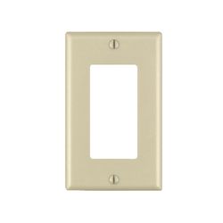 Leviton Decora Ivory 1 gang Thermoset Plastic Decorator Wall Plate 10 pk