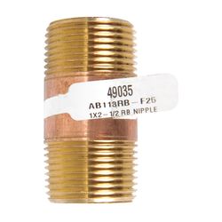 JMF Company 1 in. MPT Red Brass Nipple 2-1/2 in. L