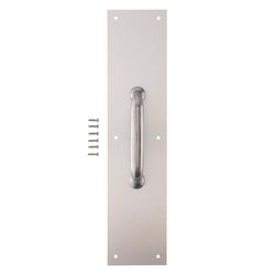Brinks Commercial 15 in. L Satin Aluminum Pull Plate