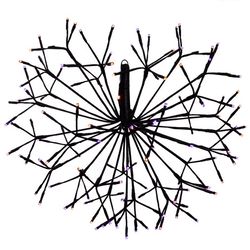 Celebrations Orange/Purple 20 in. LED Prelit Shimmering Sphere Halloween Decor