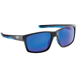 Flying Fisherman Freeline Sunglasses Unisex Matte Black Frame Smoke Blue Mirror Lens Polarized