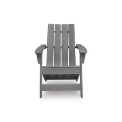 Signature Design by Ashley Lone View Bay Gray HDPE Frame Adirondack Chair