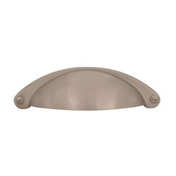 Amerock Traditional Cup Cabinet Pull Cup 2-1/2 in. Satin Nickel Silver 1 pk