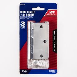 Ace 3-1/2 in. L Chrome Residential Door Hinge 3 pk
