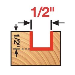 Diablo 1/2 in. D X 2 in. L Carbide Mortising Router Bit