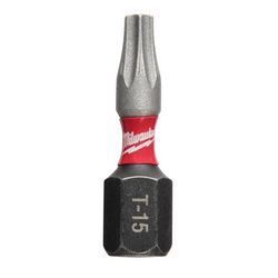 Milwaukee Shockwave Torx T15 X 1 in. L Impact Insert Bit Steel 2 pc