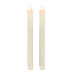 Gerson LED Bisque Aurora Flame Taper Candle 10 in.