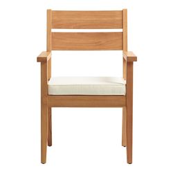Linon Home Decor Laurita Natural Wood Frame Modern Dining Chair White