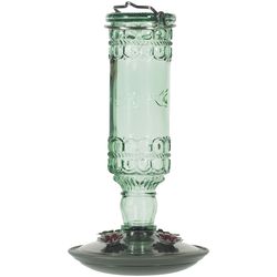 Perky-Pet Hummingbird 10 oz Glass/Metal Antique Bottle Nectar Bird Feeder 4 ports