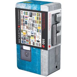 Eurographics Cassette Player Shaped Tin Collectible Tins with Puzzles Multicolored 550 pc