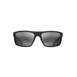 Maui Jim Byron Bay Sunglasses Unisex Matte Black Rubber Frame Neutral Gray Lens Polarized