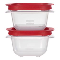 Rubbermaid Easy Store 1.83 cups clear Food Storage Container Set 2 pk