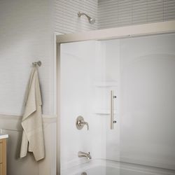 Sterling Valton Vibrant Brushed Nickel Tub and Shower Faucet