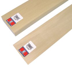 Midwest Products 3/32 in. X 4 in. W X 2 ft. L Basswood Sheet #2/BTR Premium Grade