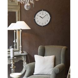 Seiko Kuota 1.65 in. W Indoor Classic Analog Wall Clock Glass/Plastic Black/White