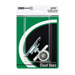 Barton Kramer 2.25 in. L Chrome Silver Steel Closet Door Hanger Set 1 pk