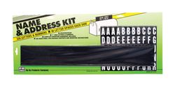 Hy-Ko Black Plastic Rectangle Mailbox Name/Address Kit