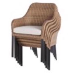 Living Accents Brown Steel Frame Dining Chair