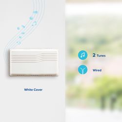Heath Zenith White Plastic Wired Door Chime Kit