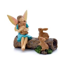 Marshall Home and Garden Assorted Ceramic 3 in. H X 3 in. L X 3 in. W Snuggle Bunnies Figurine