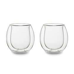 Outset 6 oz Clear Borosilicate Glass Whiskey Glasses