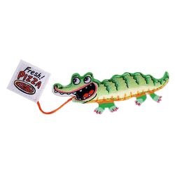 Fuzzu Fast Food For Cat Multicolored Gator and Pizza Catnip Toy One Size 1 pk