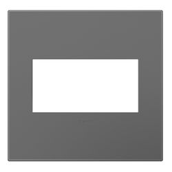 Legrand Adorne Magnesium 2 gang Polycarbonate Toggle Screwless Wall Plate 1 each