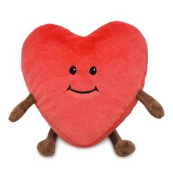 Warmies Heart Stuffed Animal Brown/Red