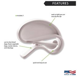 Rada Cutlery White Nylon/Plastic Quick-Grip Clips
