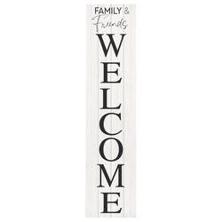 P Graham Dunn Multicolored Wood 60 in. H X 14 in. L X 0.75 in. W Family and Friends Welcome Porch Si
