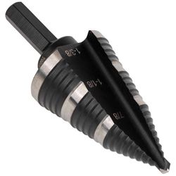 Klein Tools M2 Steel Step Drill Bit Hex Shank 1 pc