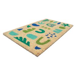Entryways 17 in. W X 28 in. L Multicolored Sea Glass Coir Door Mat