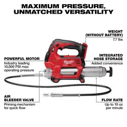 Milwaukee M18 Grease Gun with M18 5Ah Battery Pack Bundle