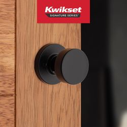 Kwikset 2.58 in. L Matte Black Metal Door Handle