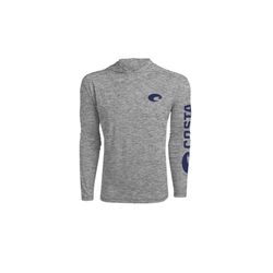 Costa XL Long Sleeve Men's Hooded Heather Gray Technical Hood Tee Shirt