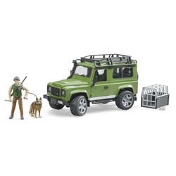 Bruder Land Rover Defender with Forester and Dog Toy Multicolored