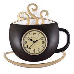 Westclox 12.6 in. L X 11.89 in. W Indoor Casual Analog Wall Clock Plastic Black/Gold