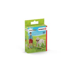 Schleich Farm World Walking w/Labrador Retriever Toy Multicolored