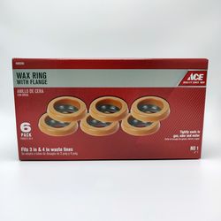 Ace #1 Wax Ring with Flange For 3 in. and 4 in. Waste Lines