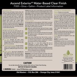 Old Masters Ascend Exterior Gloss Clear Water-Based Finish 1 gal