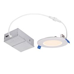 Westinghouse White 5-1/8 in. W Canless Recessed Downlight 10 W