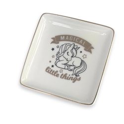 Trinket Dishes Unicorn Tray Ceramic 1 pk