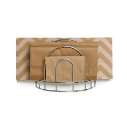 Spectrum 8 in. H X 4.8 in. W X 9.8 in. L Chrome Silver Bag Organizer