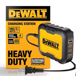 DeWalt Black/Yellow Charging Station USB to AC Home Adapter For All Smartphones