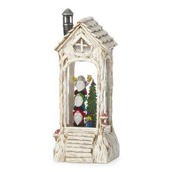 Roman Confetti Lite LED Multicolored House Swirl Gnome Lantern Indoor Christmas Decor 11.5 in.