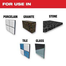Milwaukee Diamond Max 2 in. Diamond Grit Glass/Porcelain/Tile/Stone 2-1/2 in. L Hole Saw